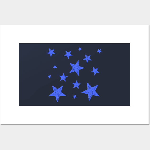 Blue Stars Wall Art by faiiryliite